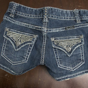 Rock and Roll Jean Shorts Diamond studded pockets